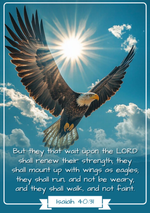 Inspirational Message About Waiting on the Lord A3 template