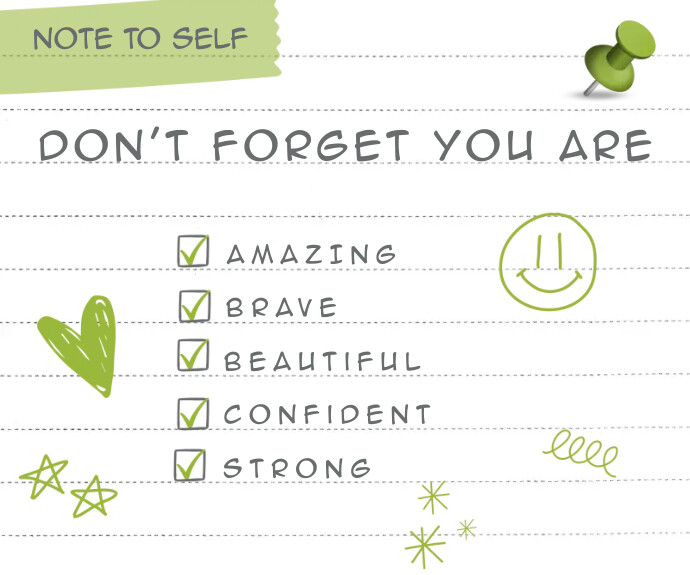 inspirational Note Facebook Graphic 中矩形广告 template