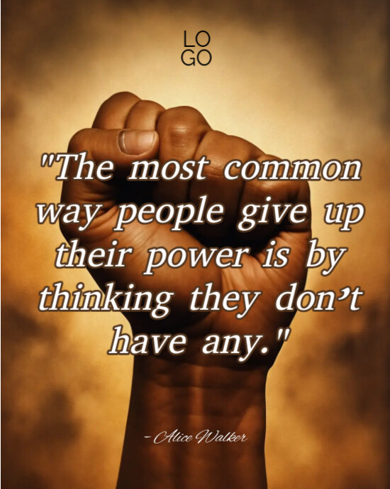 Inspirational Power Quote Instagram Portrait template