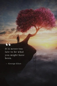 Inspirational quote template Pinterest Graphic