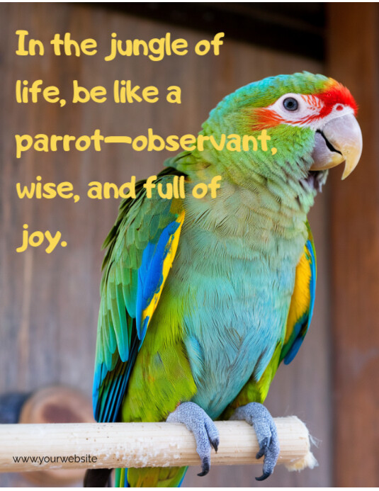Inspirational quotes about Parrot Flyer (US Letter) template
