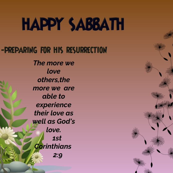 HAPPY  SABBATH-BIBLE VERSE Instagram Post template