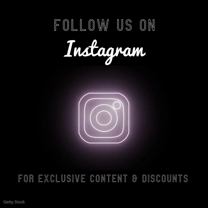 Instagram follow us video ad Kvadrat (1:1) template