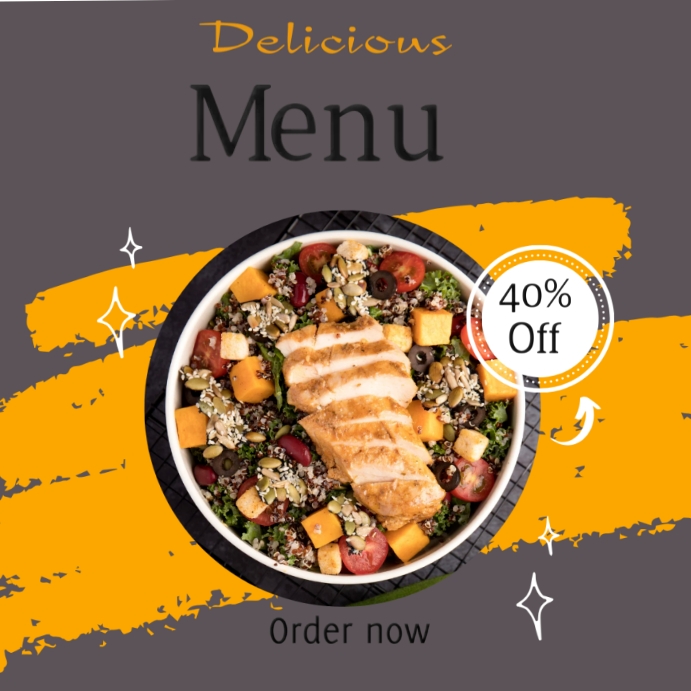 Food Menu Post Design Instagram food menu post Template | PosterMyWall