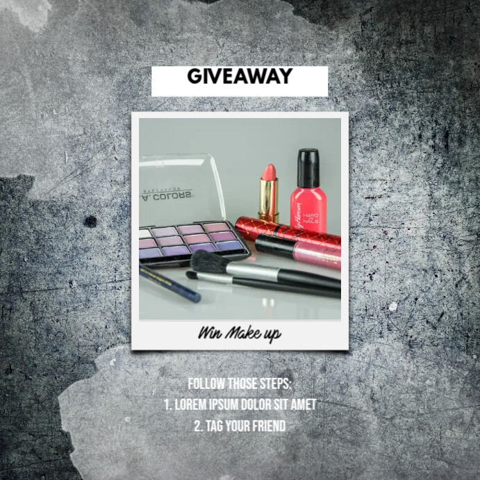 Instagram Give Away Post Template Postermywall