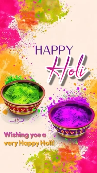 Instagram Holi  story Instagram-Story template