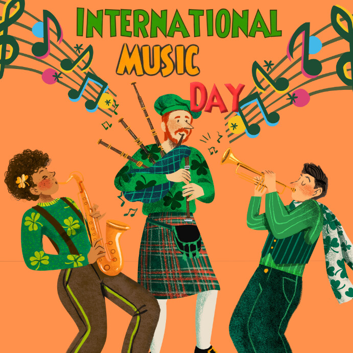 Plantilla de Instagram international music day post 2023 | PosterMyWall