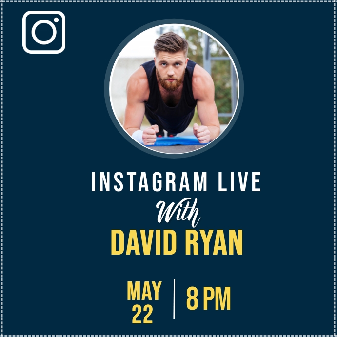 INSTAGRAM LIVE ANNOUNCEMENT template