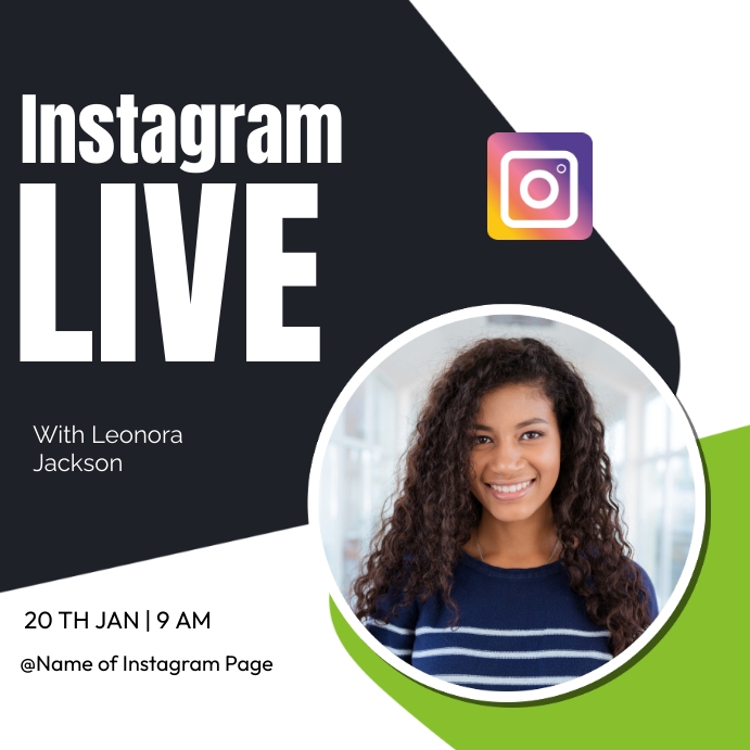INSTAGRAM LIVE FLYER Template | PosterMyWall