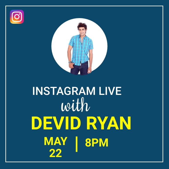 Instagram live template PosterMyWall