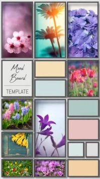 Instagram Mood Board Moodboard Template Desig