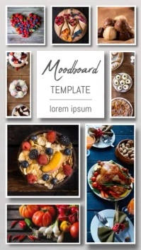 Instagram Mood Board Moodboard Template Desig