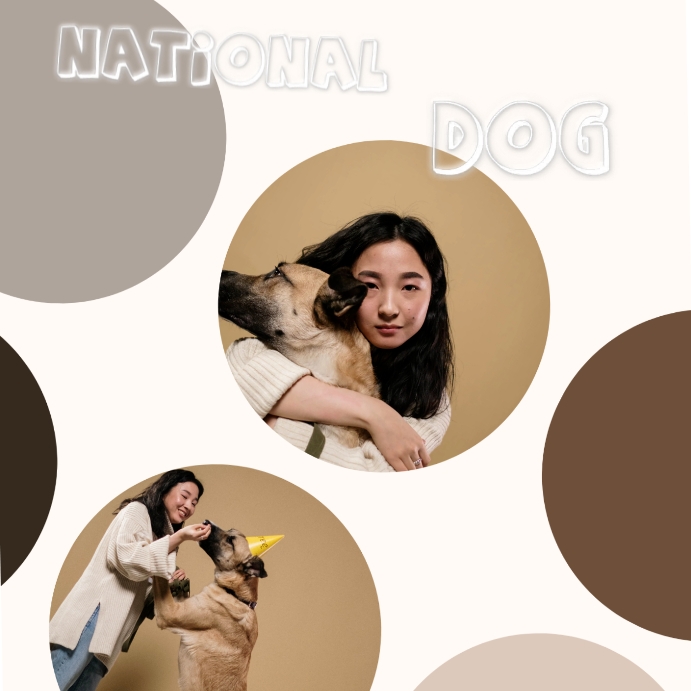 Instagram national dog post Modelo | PosterMyWall