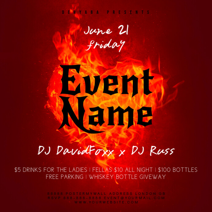 Instagram Party/Event Post Banner Template PosterMyWall