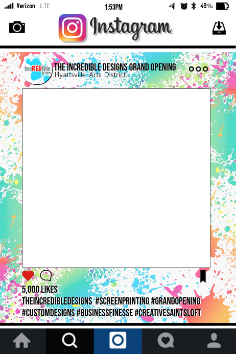 Instagram Party Frame Template Postermywall