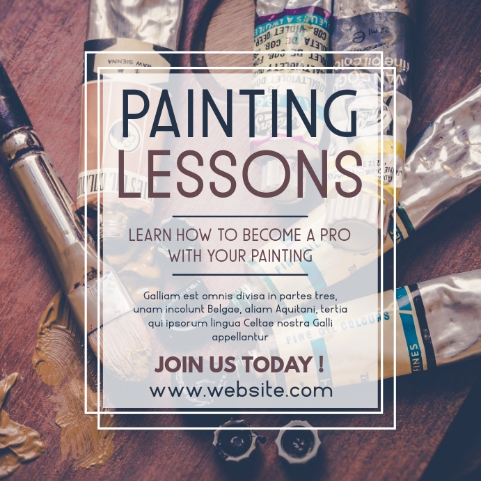 Instagram Post Advertisement For Painting Les Template Postermywall