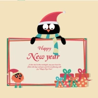 Instagram post happy new year Logo template