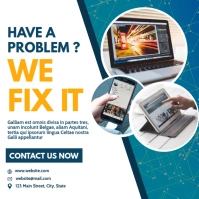 instagram post pc and phone repair services template