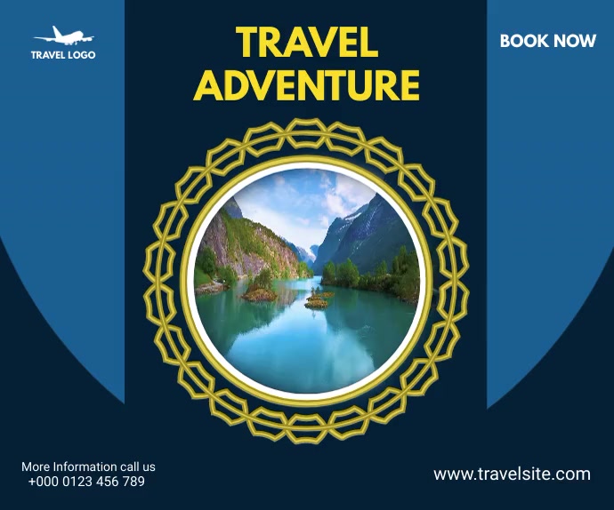 Instagram post template travel,adventure,summ Średni prostokąt