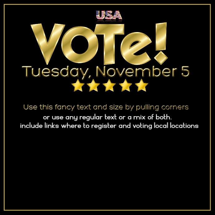 Instagram Post Vote Election Register Template PosterMyWall