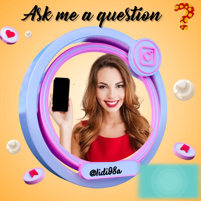 Instagram question post template | PosterMyWall