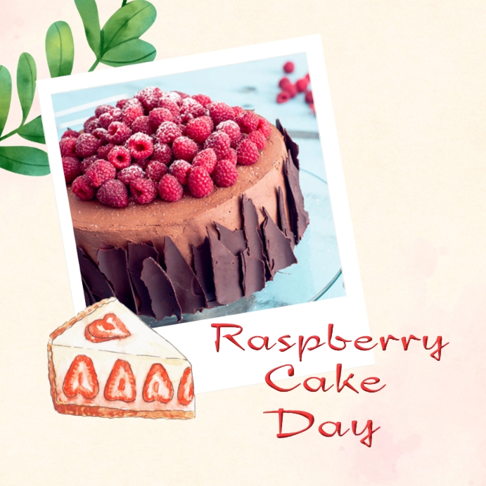Instagram raspberry cake day post Template | PosterMyWall