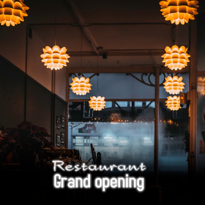 Plantilla de Instagram restaurant grand opening post | PosterMyWall