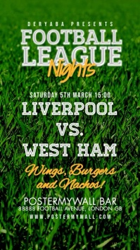 Instagram Story Football Soccer Match Flyer template
