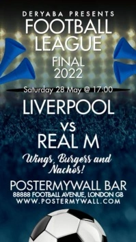 Instagram Story Football Soccer Match Flyer template