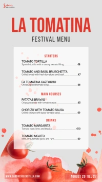 Instagram Story Menu La Tomatina Typographic Instagram-verhaal template