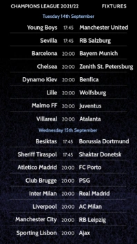 Instagram Story Soccer Football Fixtures template