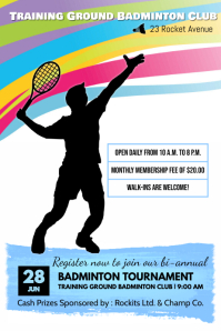 Contoh Brosur Lomba Badminton Ada Lomba