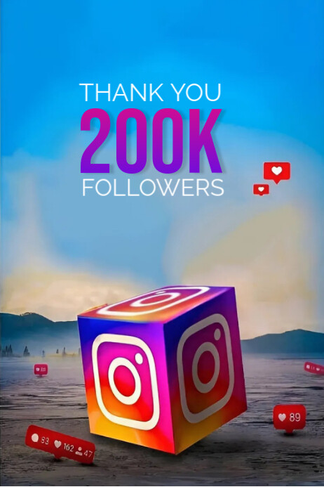 Instagram Thank you followers design template | PosterMyWall