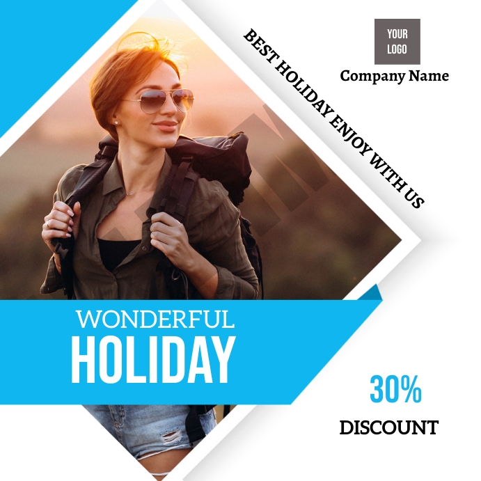 Instagram Travel Banner Square (1:1) template