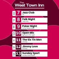 Instagram What's on Weekly Pink Circles Insta template