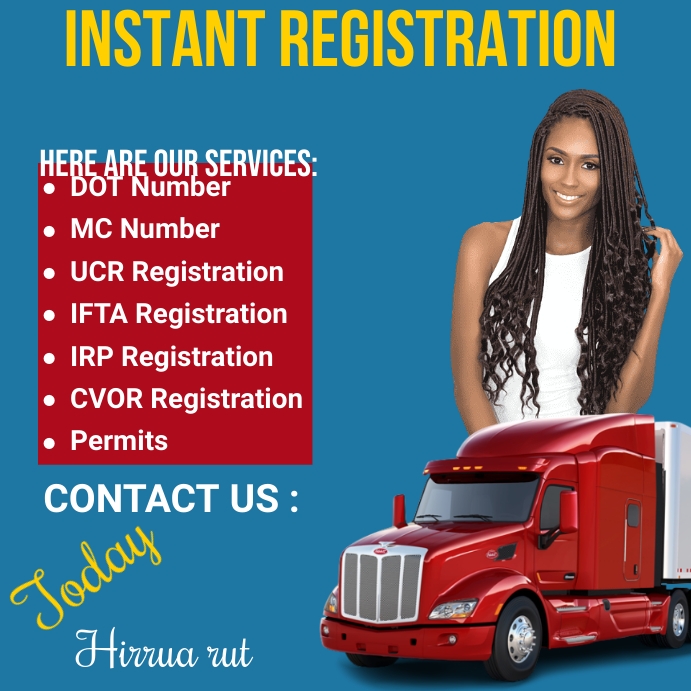 instant registration trucking flyers Template | PosterMyWall