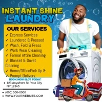 Instant Shine Laundry Message Instagram template