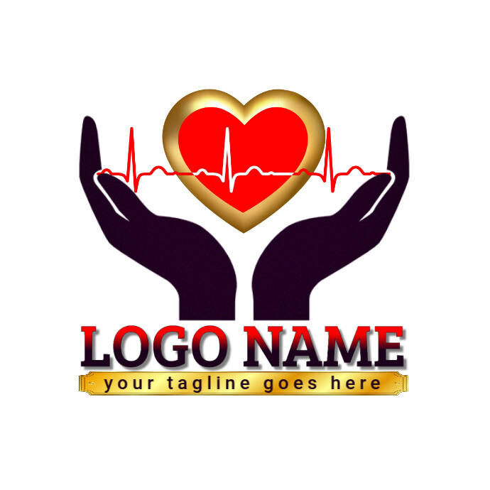 insurance, healthcare, hospital, heart, logo, template