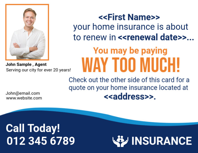 Insurance Agent Mailer Ads Template | PosterMyWall