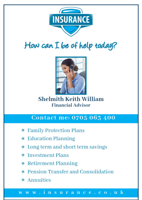 INSURANCE AGENT SALES REPRESENTATIVE AD Template | PosterMyWall