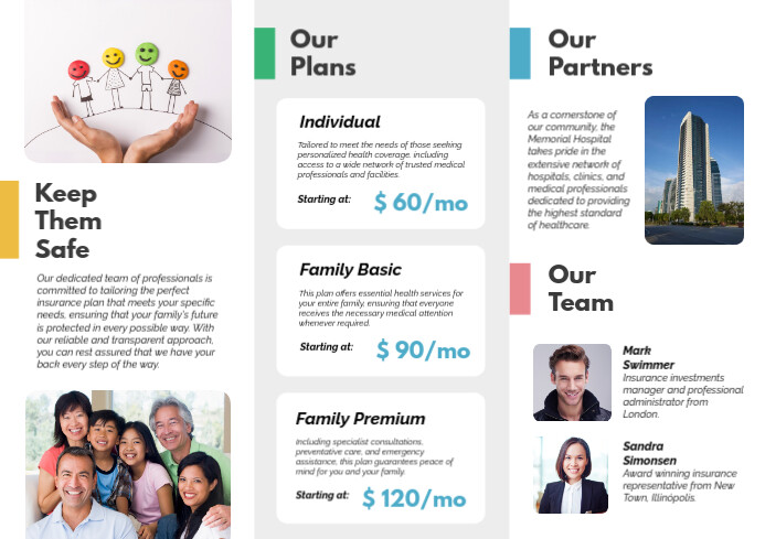 Insurance Pamphlets Samples Insurance company trifold brochure template | PosterMyWall