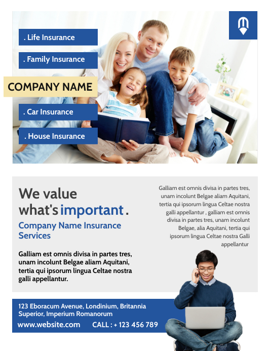 Advertisement Pattern Insurance insurance corporate advertisement flyer Template | PosterMyWall