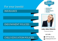 INSURANCE FINANCIAL ADVISOR FLYER A6 template