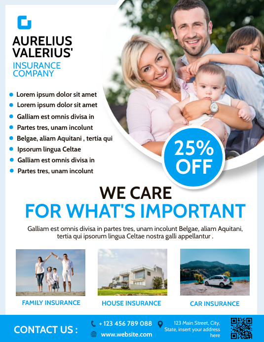 Advertisement Pattern Insurance insurance flyer advertisement Template | PosterMyWall
