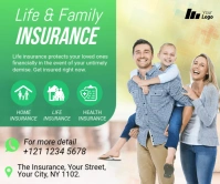 Family Insurance Large Rectangle template