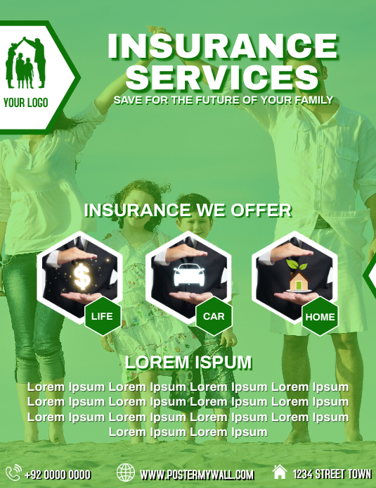 Copy of Insurance Flyer Poster Editable Template | PosterMyWall