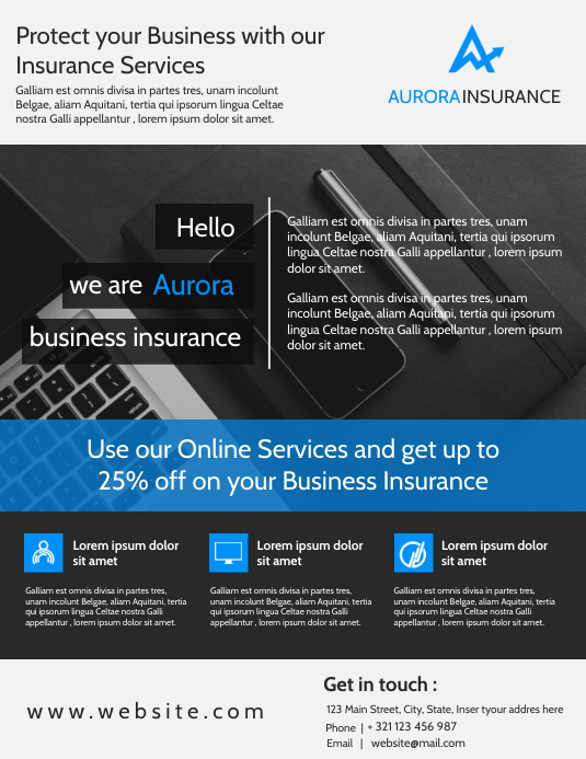 Advertisement Pattern Insurance insurance services advertisement Template | PosterMyWall
