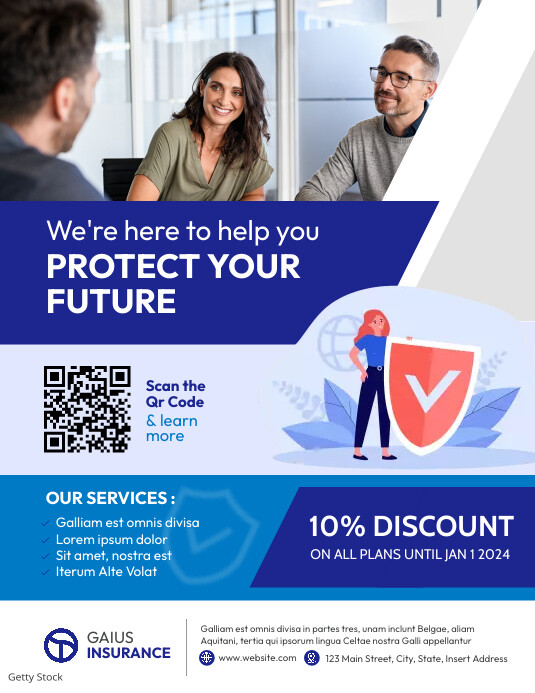 insurance services flyer advertisement Template | PosterMyWall