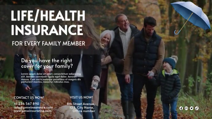Life And Health Insurance Template | PosterMyWall