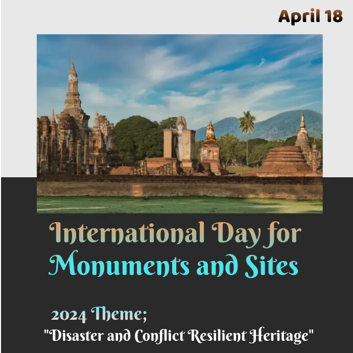 Int'l day for monuments and sites template de Wpis na Instagrama